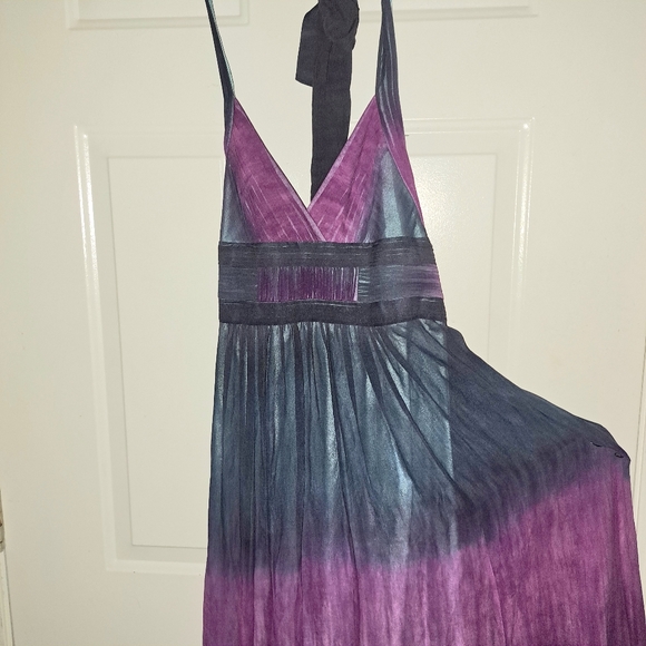 BcBg Dip Dye Tie Dye Dress Halter maxi size 4 Boho Summer Wedding - Picture 2 of 3